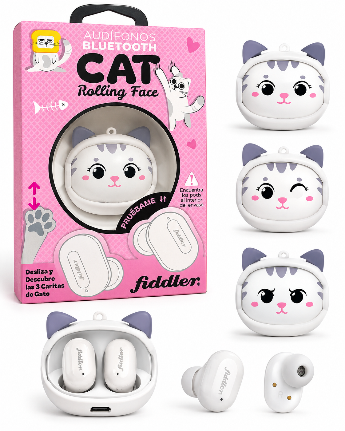 Audífonos Bluetooth CAT Rolling Face Fiddler