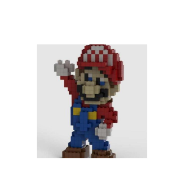 MINI3D-MARIO-1000-001-02 Mario Mediano – Figura 3D de Minibloques 1000+ Piezas