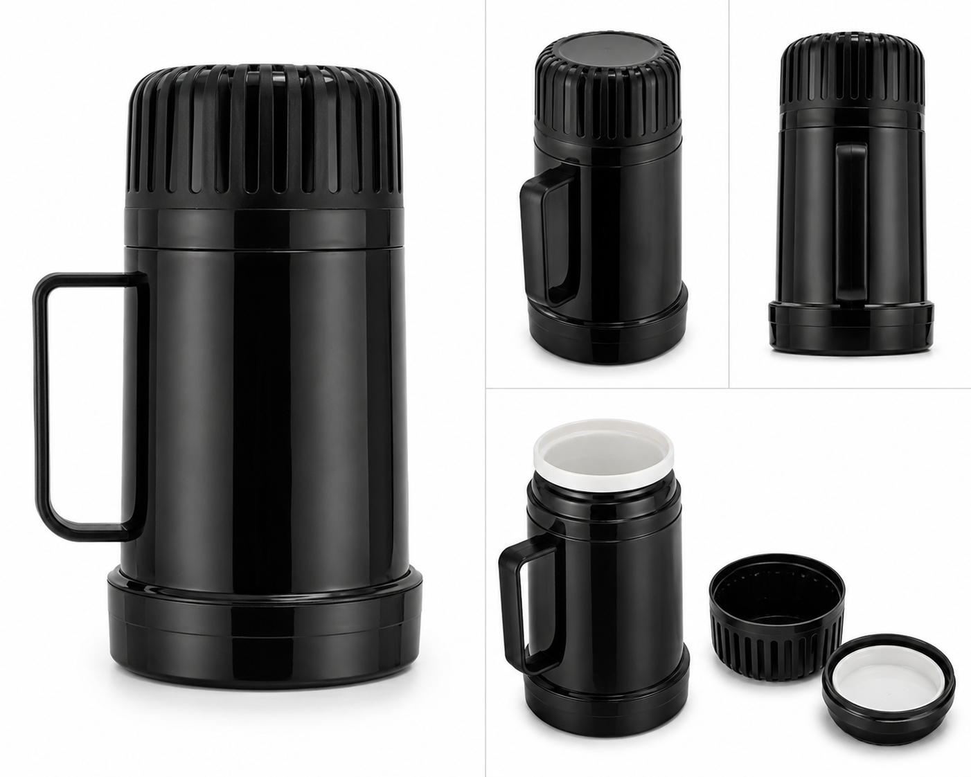 Termo para Comida 480 ml con Asa – Negro